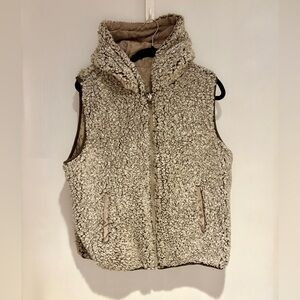 Cozy Reversible Tan Sherpa Vest